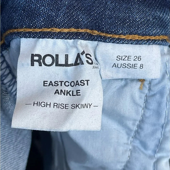 ROLLA'S Eastcoast Ankle High Rise Skinny Jeans in Blue size 26 - Picture 14 of 17